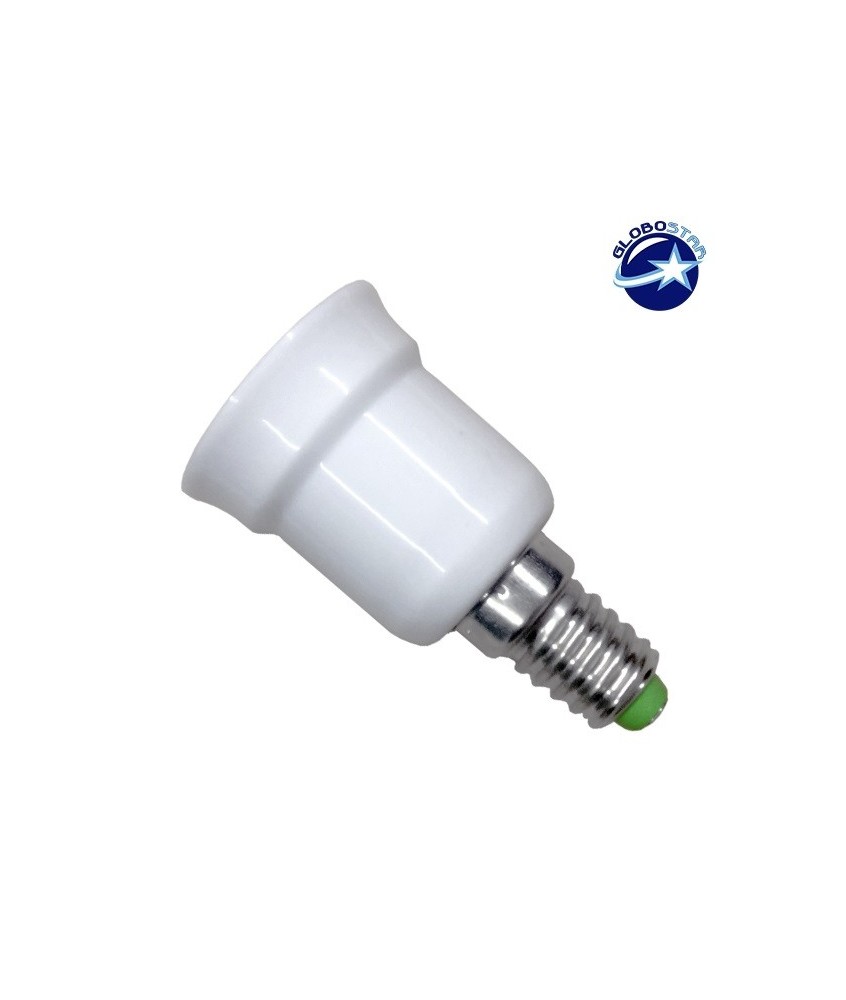 GLOBOSTAR® ADAPTOR 78974 Αντάπτορας-Μετατροπέας από Ντουί E14 σε E27 IP20 - Μ3.5 x Π3.5 x Υ6cm